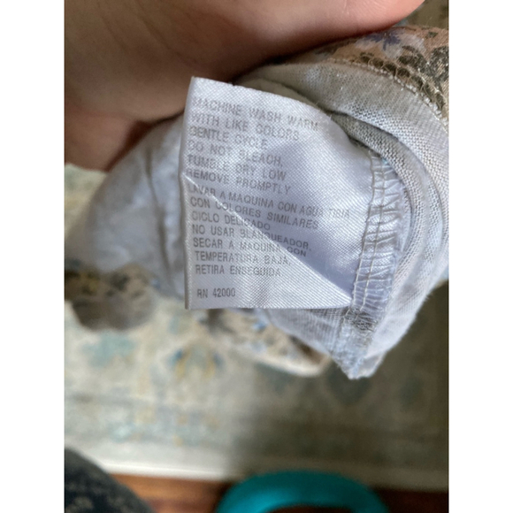 Level Eight Cotton Seersucker Romper Jumpsuit Striped Coastal Minimal Neutral M - Picture 10 of 11